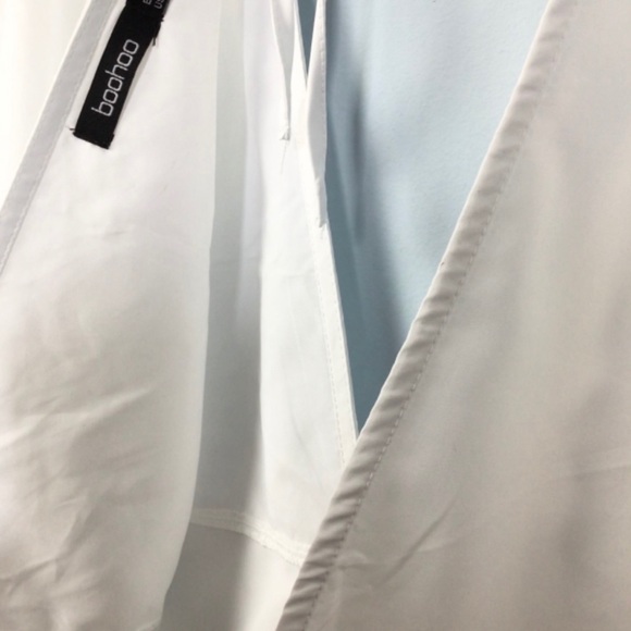 BooHoo White Puff Sleeve Dress - Picture 4 of 4